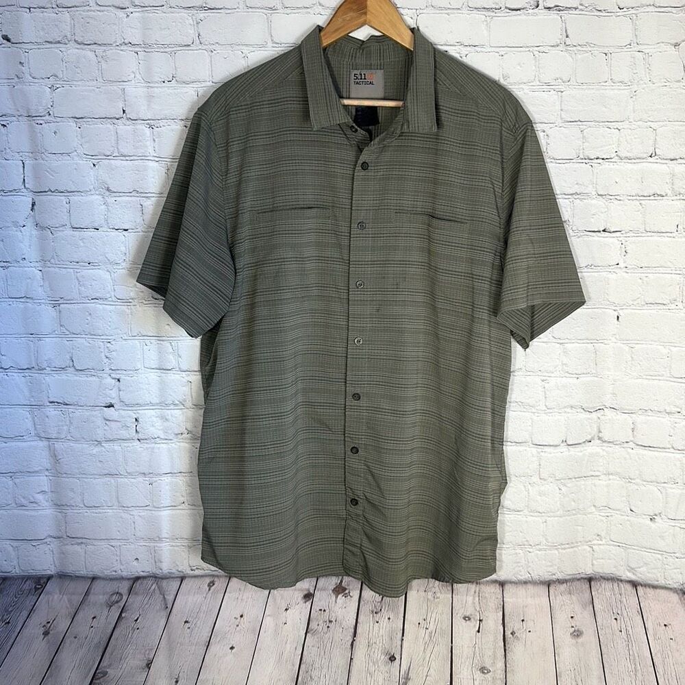 511 Tactical Mens Ellis Short Sleeve Shirt Green size‎ XL
